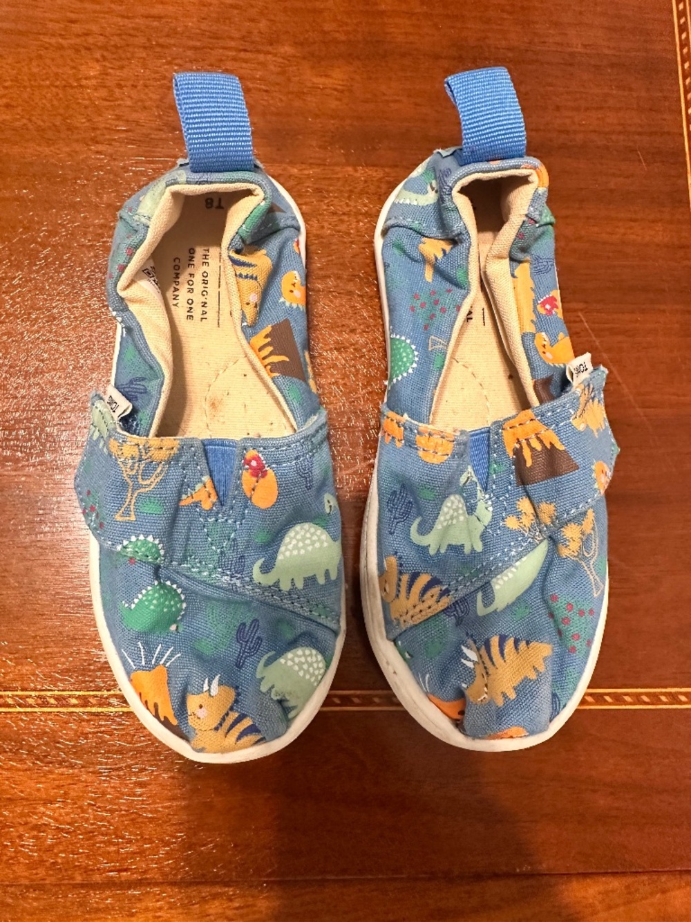 TOMS Dinosaur Shoes Size 8